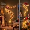 Christmas Magic Trail Wall Light-Led Glowing Christmas Scene Wall Decoration Santa Sleigh Reindeer Hanging Decoration For Party