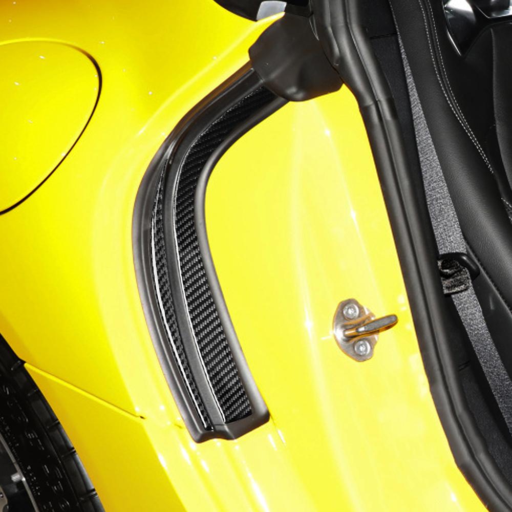 4PCS Carbon Fiber Look Door Decoration Cover Trim For Toyota Supra A90 2019-2022