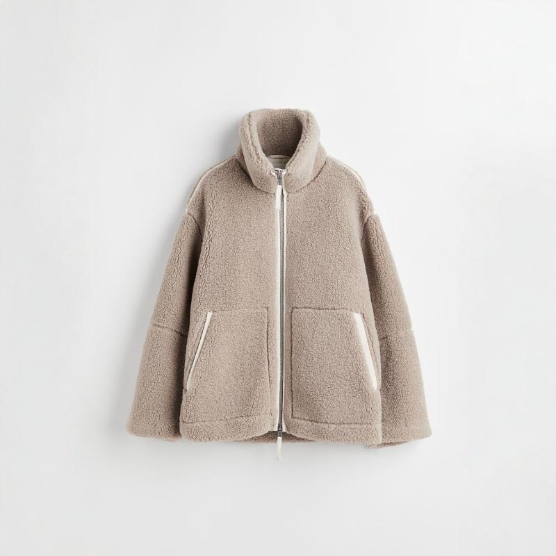 

Европейский и американский женский осенне-зимний модный свободный и персонализированный повседневный уличный топ на молнии XL хаки