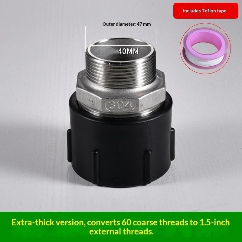 1Pcs Fine Thread 1" 1.5" 1.25"Inch To Coarse Thread S60X6 Container Tank Ibc Adapter Connector Gardening Irrigation Accessories