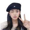 New Three Dimensional Shaped and Elegant Autumn and Winter Beret Women's Versatile Wool Octagonal Hat Showing Face Little Retro Painter Hat