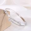 Titanium steel bracelet gold high version temperament zircon bracelet women's light luxury fashion elegance does not fade simple bracelet