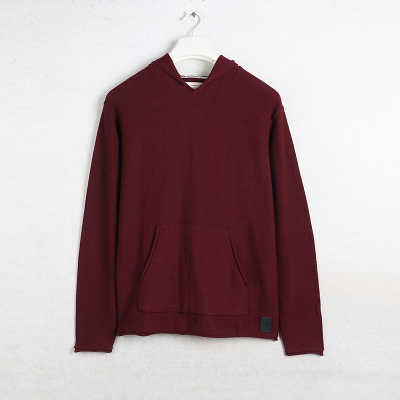 

Sunshine House Весеннее поступление Экспорт Мода Большой размер Мужской свитер с капюшоном Чистый хлопок Трикотаж Длинные рукава Повседневная рубашка Burgundy Bust size 110