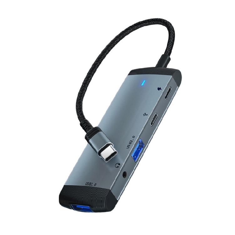 

USB Type-C концентратор-адаптер на 5 портов Type-C/USB 3.0/USB 2.0/PD 60W/3.5мм для ноутбука 1