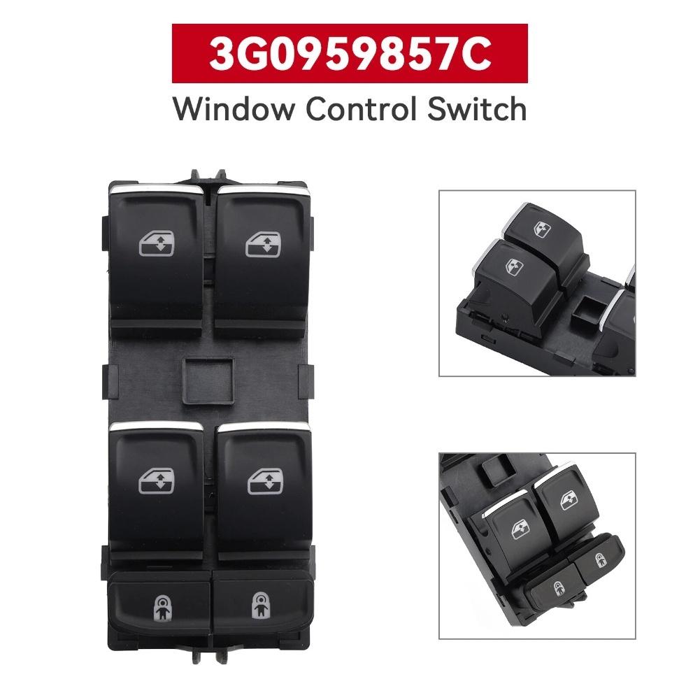 Car Window Control Switch Accessory Power Window Switch Black 3G0959857C Easy Installation Stable Characteristics China Mainland