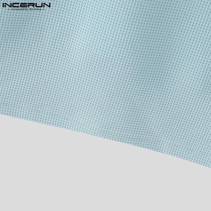 INCERUN Oversized Men Cutout Neck Sleeveless Texture Casual Tank Tops