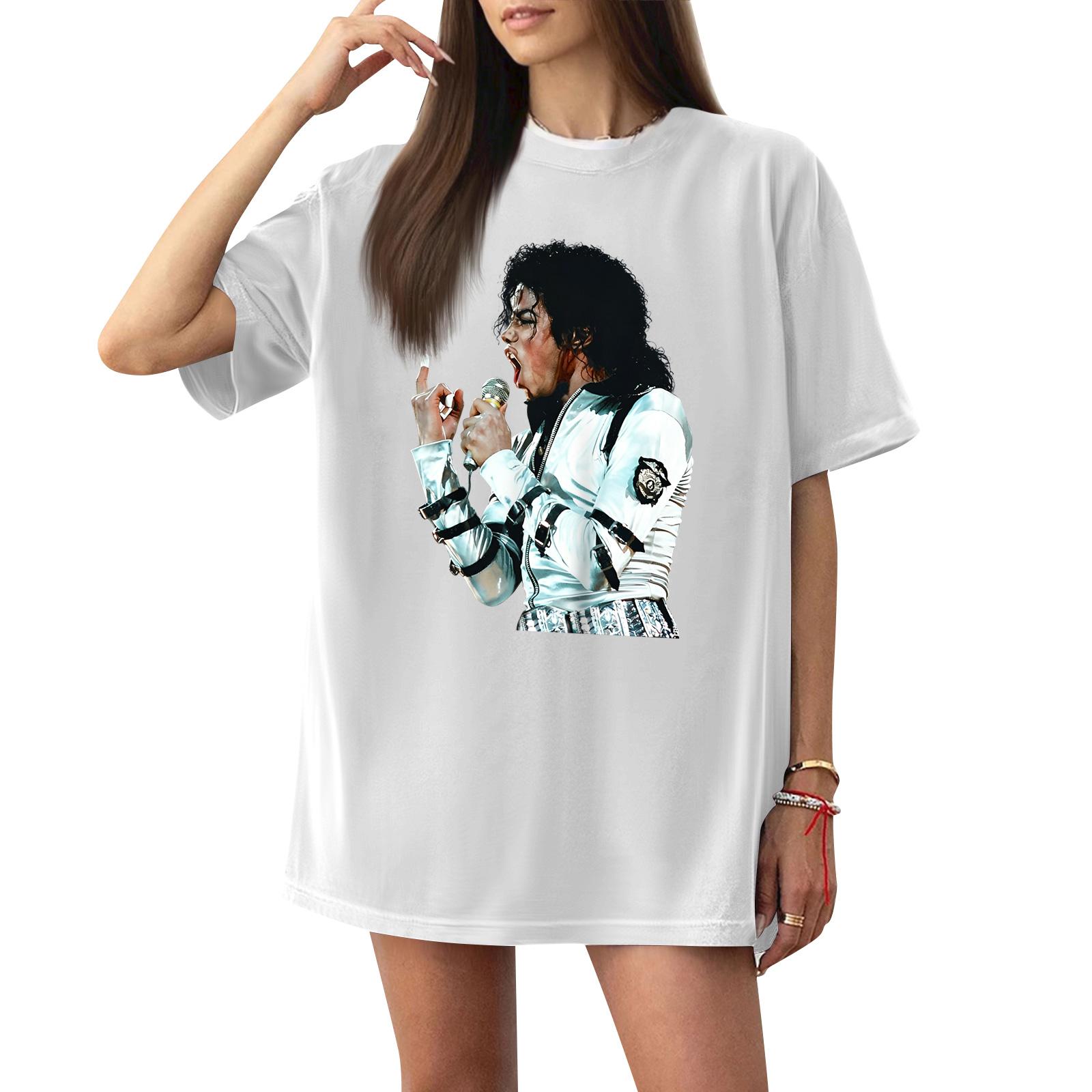 

Women s Casual Letter Print Short-sleeved Top T-shirt XL білий
