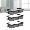 Shower Storage Rack 3 Layers Punch   Rectangle Aluminum Shower Shelf Basket for Home Bathroom