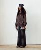 Thevinylhouse Dyed Hoodie Zip-Up Brown