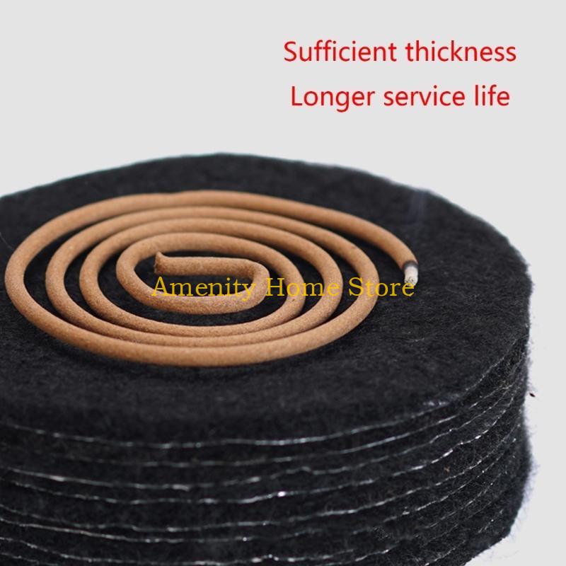 F26C 10pcs/bag Incense Burner Fireproof Mat Catchers Pad Flame Retardant for Bedroom Dormitory Incense Coil Tower Supplies