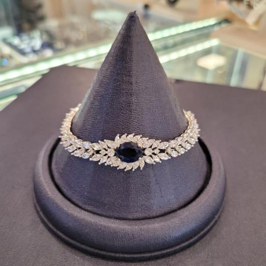 Atria Blue Sapphire Leaf Bracelet APSBACG0005NAF