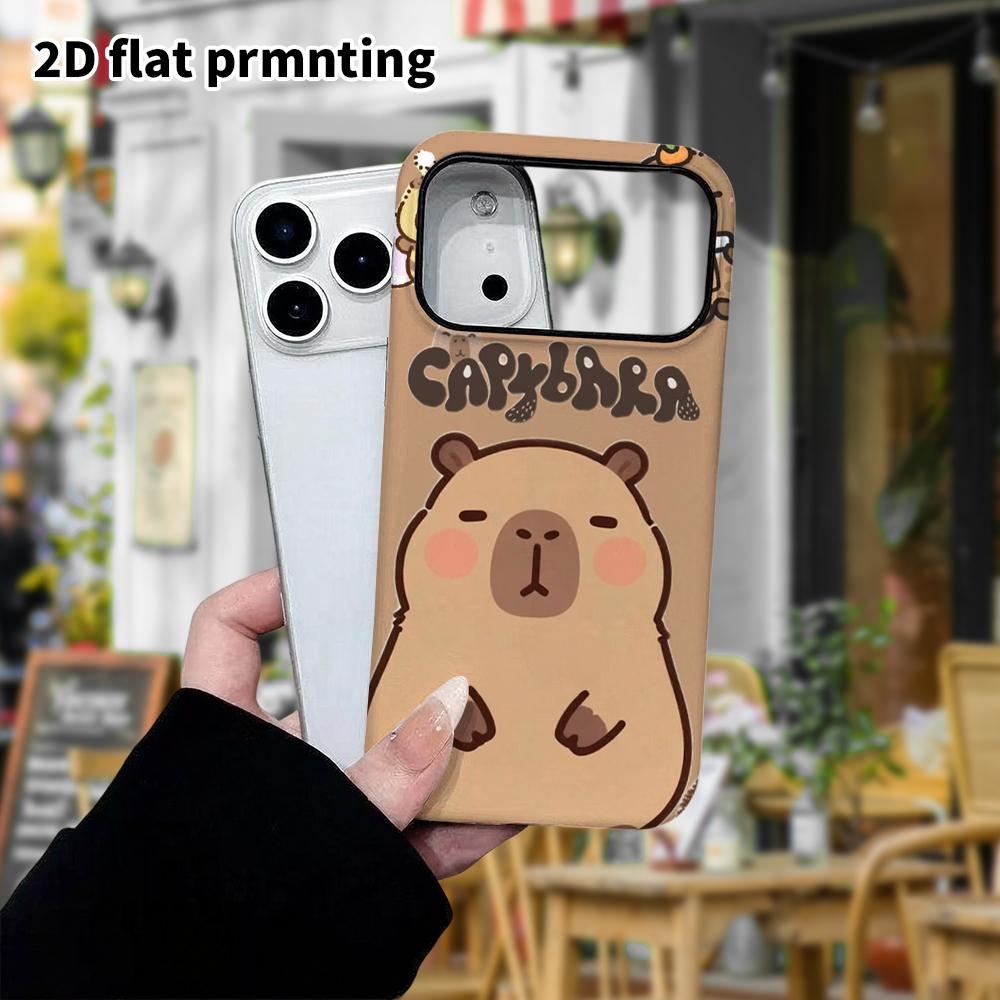 Phone Case: 2D Flat Design Suitable for iPhone 18, 17, 16, 15, 14, 13 Pro Film Protective Case, Couple Style, Multi-character Capybara, Christmas and