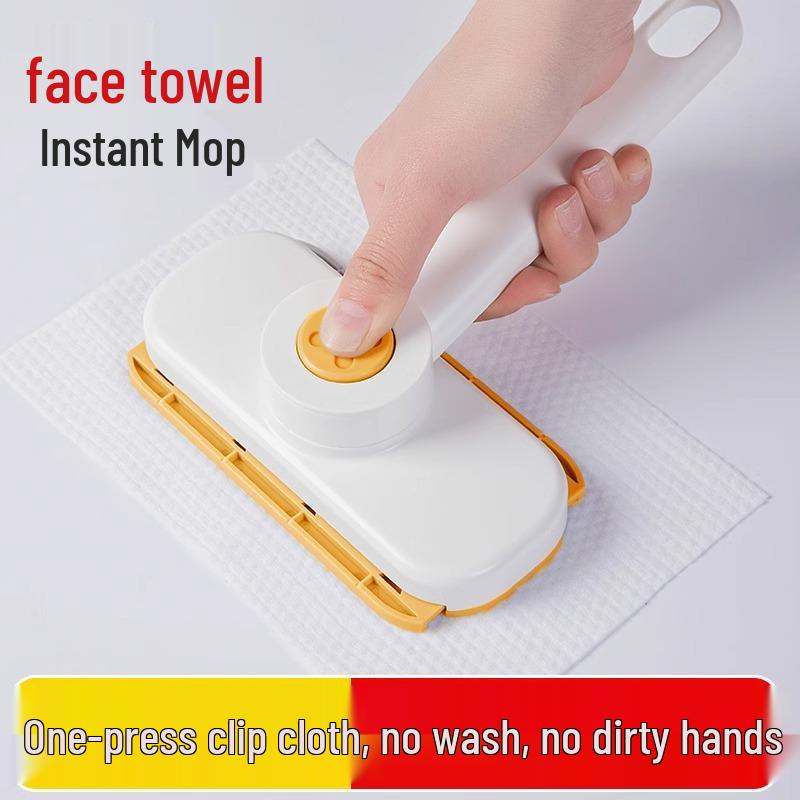 Rotating Mini Mop and Face Wash Towel - Hands-Free, Multifunctional Household Cleaning Tool