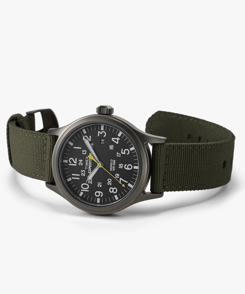 Taimaegseu Expedition Scout Khaki Armband Indiglo Hintergrundbeleuchtung Uhr 40mm