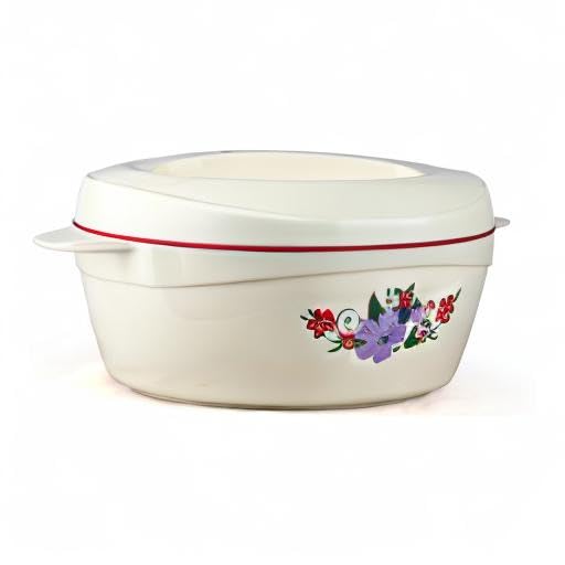 Insulated Steel Casserole With Lid For Hot Roti Storage And Serving Tray | Stylish Red Kitchen Hot Pot With Easy Grip Handle