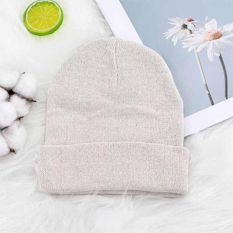 Autumn/Winter Solid Color Knitted Retro Round Top Hat Outdoor Cold-Proof Windproof Flat Head Hat