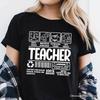 Teacher Label T-and Kids Tshirt, Funny Barcode Tee for Dedicated Educators