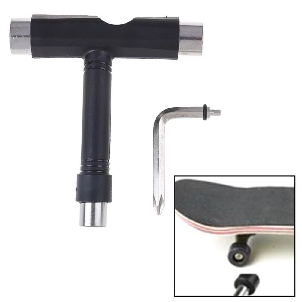 All in One Roller Skate T Tool T Shape Skateboard Repair Tool Skateboard Wrench Outdoor Sports