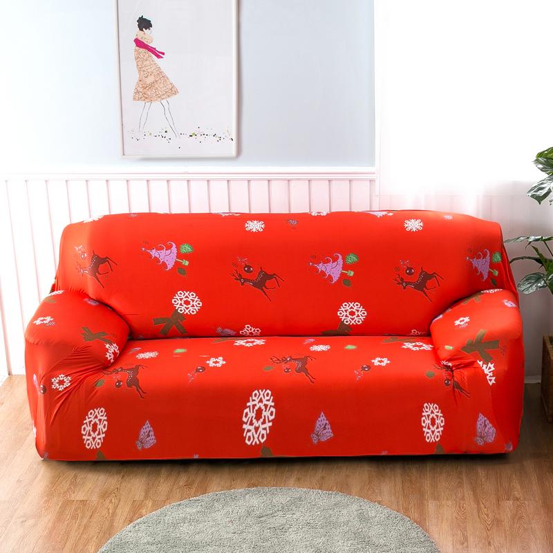Christmas Decoration Stretch Sofa Furniture Cover Slipcovers Elastic Couch Case Different Shape Living Sofa Loveseat Chair L -Style Sofa Furniture