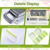 Multifunctional Vegetable Chopper 7 Blades Professional Onion Dicer Salad Container Potato Carrot Garlic Essential Kitchen Tool Gray