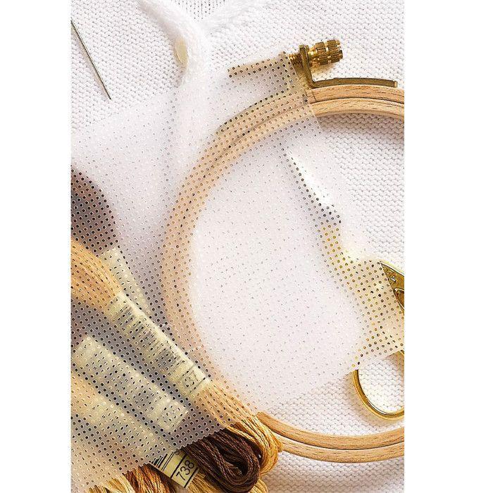 Toile à broder soluble - DMC - Personnalisable - 20x22cm - Blanc - 100% PVA