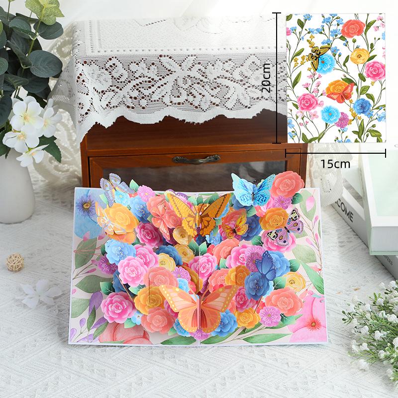 Popular 3D Handmade Christmas Bouquet Greeting Card