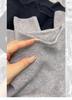 Don't Miss Out! Women's Slim-Fit High-Neck Grey Sweater with Base Layer – Warm, Knitted Autumn/Winter Style Top.