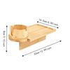 Wood 2 in 1 Couch Arm Tray Movable with Rotating Mug Holder Sofa Armrest Gap Tray Space Saving Sofa Armrest Storage Tray Drinks