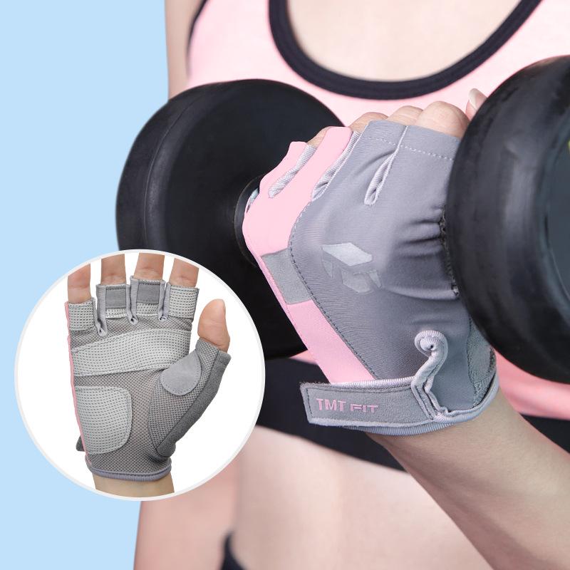 

Перчатки TMT без пальцев с нескользящей ладонью: Спорт, Йога, Велоспорт, Тяжелая атлетика, Защита с гирями для женщин