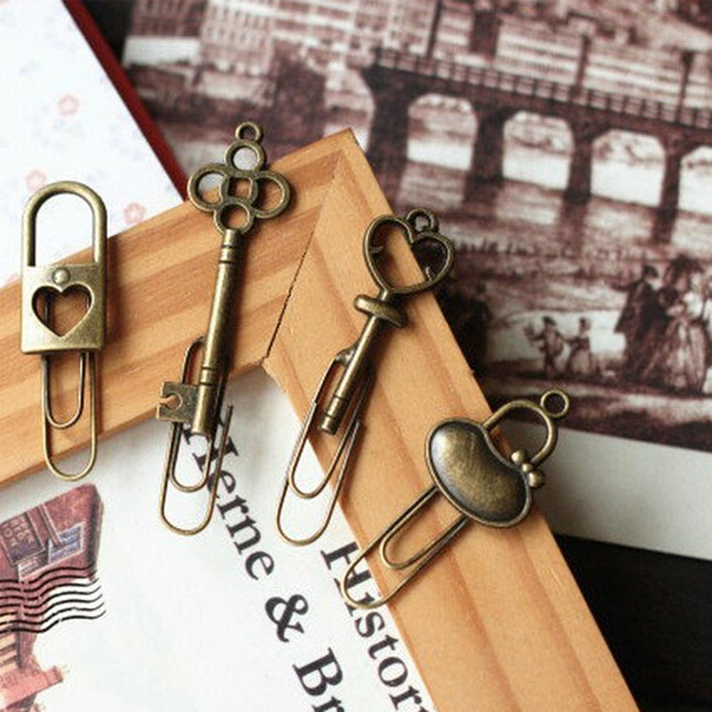 2 шт. старинные металлические закладки бронзового цвета скрепка для ...