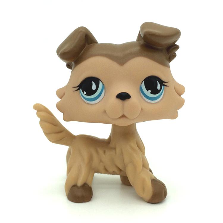 Rare animal pet shop lps toy dachshund dog dachshund brown original figure collie cocker spaniel great dane child Children gifts