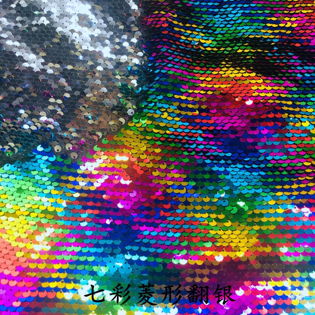 5mm Double-sided Flip-on Sequin Fabric for DIY Clothing, Bags ,background Wall Decoration of The Home