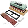 1Set Kitchen Knife Sharpening Stones Set Knife Sharpening Kit 400/1000 3000/8000 Grit Wet Stone Flattening Stone Angle Guide Leather Strop