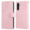 For Samsung Galaxy A17 5G/A26 5G Case Rose Flower PU Leather Wallet Phone Cover with 3 Card Slots/Wrist Strap
