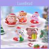 Adorable Resin Christmas Animal Miniatures With Snowy Landscape Diy Ornaments
