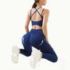 Women's Sleeveless Yoga Set with Padded Bra and Beautiful Back Design - Fashionable Yoga Leggings and Top Fitness Suit