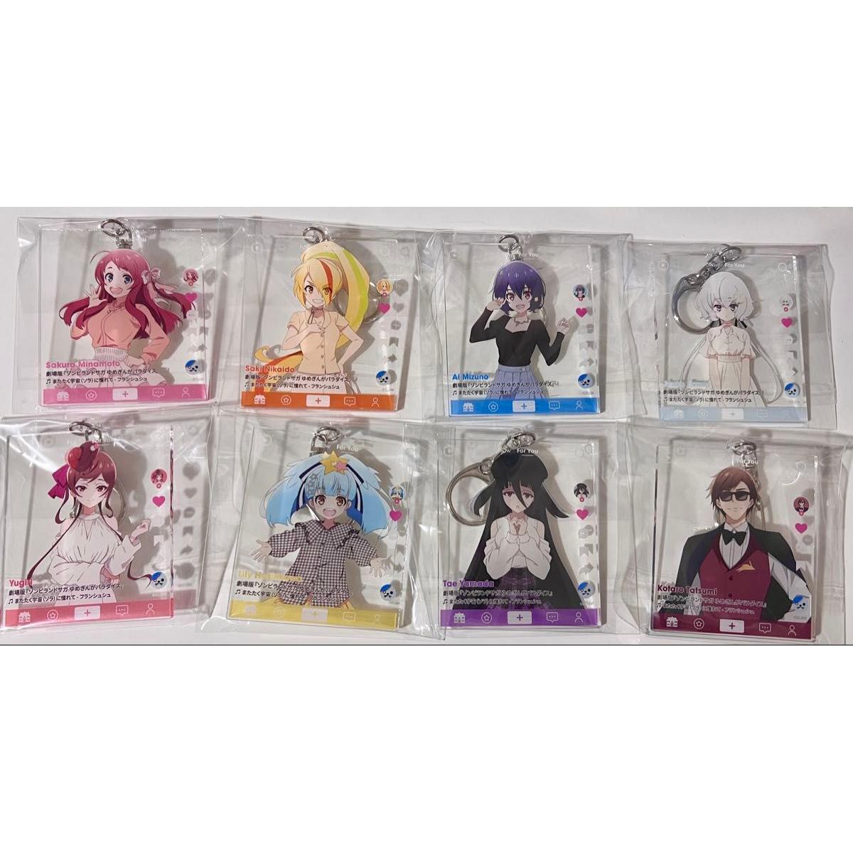Used Zombie Land Saga SNS style acrylic key chain Bic Camera