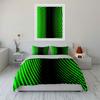 3Pcs Green Gradient Dot Bedding Set, Abstract Optical Pattern Duvet Cover + 2 Pillowcases,Single Double King Queen, Gift