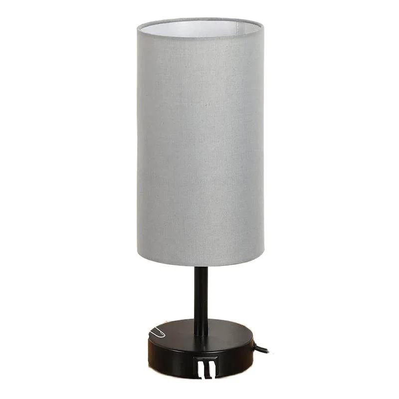 Tischlampe Schlafzimmer Nachttisch Einfache und kreative Touch-Dimmung Holzmaserung Farbe USB-Ladeanschluss Led Kleine Tischlampe