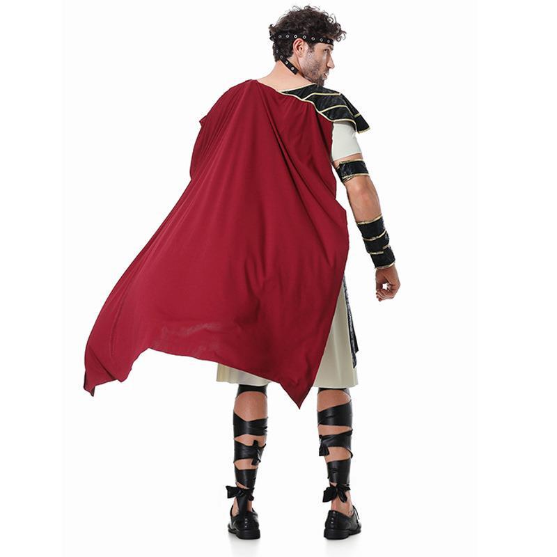 2025 Men's Spartan Warrior Cloak Roman Cosplay Costume