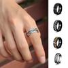 Teens Fidget Spinner Rotating Punk Korean Finger Rings Men Rings Women Anxiety Rings Twist Chain