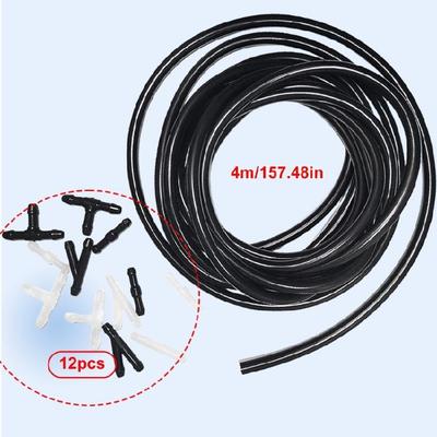 Automotive Windshield Washer Hose Kit with Connector Car Windshield Cleaning Designed for Optimal Sprays Performances