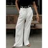 2026 Moda Elegante Larghi Pantaloni da Completo Dritti a Gamba Larga da Donna Vita Alta Monocolore Versatili Primavera e Autunno Pantaloni Casual da Lavoro