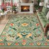 Plant Flower Pattern Living Room Carpet Retro American Decoration Sofa Coffee Tables Washable Rug Bathroom Kitchen Non-slip Mat