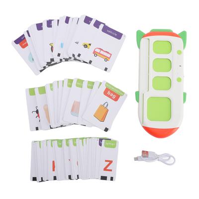 Talking Flash Cards Rechargeable Educational Toddler Learning Toys with Light Vibration for