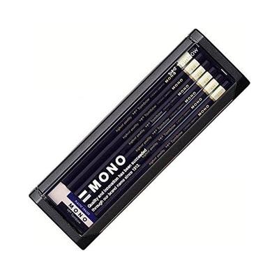 Tombow Pencil High-Grade Pencil MONO 6H for Drafting and Drawing, 1 Dozen with MONO Eraser