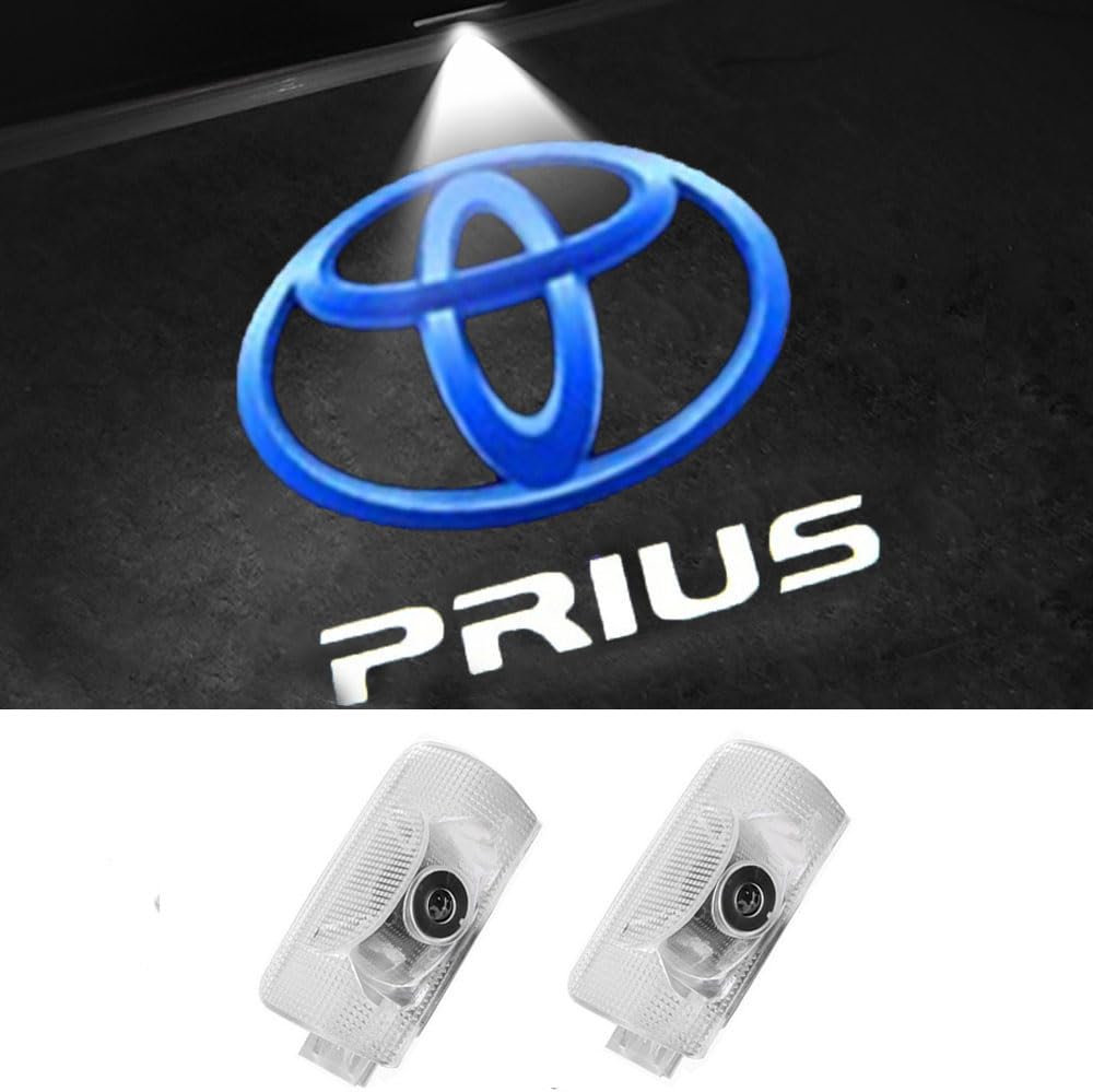 Yaoperfor Courtesy Door Welcome Courtesy Lamp with LED Logo Compatible with Prius 80 50 40 30 20 Prius and ZVW30 Series Vehicles Light, Light,