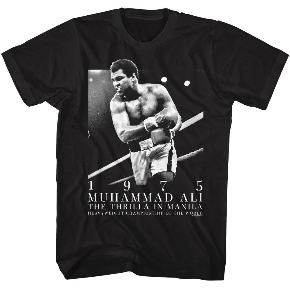 Muhammad Ali T-Shirt Mens 1975 Thriller in Manila New Heavyweight Boxing Champ Unisex T-Shirt S