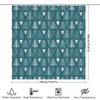 Blue Christmas Tree Shower Curtain Set Waterproof Washable Modern Decorative Polyester Fabric 180X245Cm (71X96)