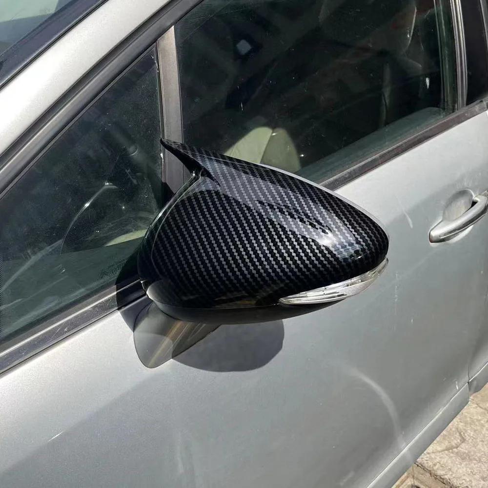 For Peugeot 508 Citroen C4L 2013-2016 Car Sticker Rearview Side Mirror Cover Wing Cap Exterior Door Rear View Case Trim Carbon